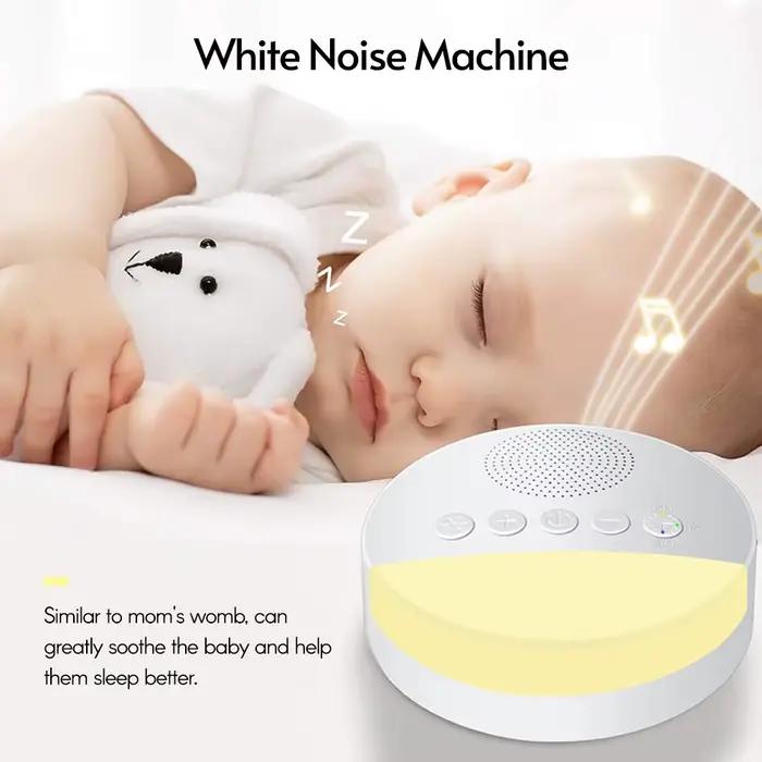 Machine de sommeil à bruit blanc intégré 6 sons apaisants doux souffle lumière 15/30/60 minutage int