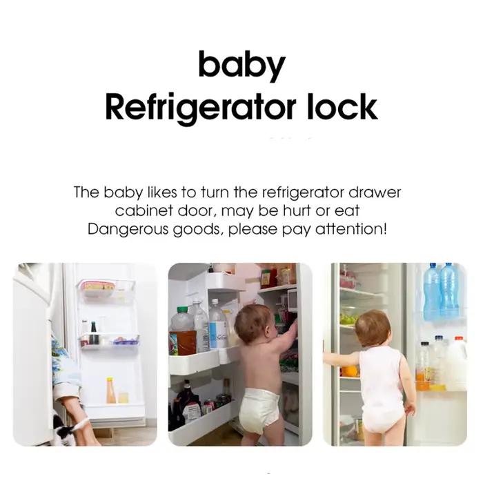 Serrure de réfrigérateur multifonction pour enfants, Protection de sécurité pour enfants, Anti-pince