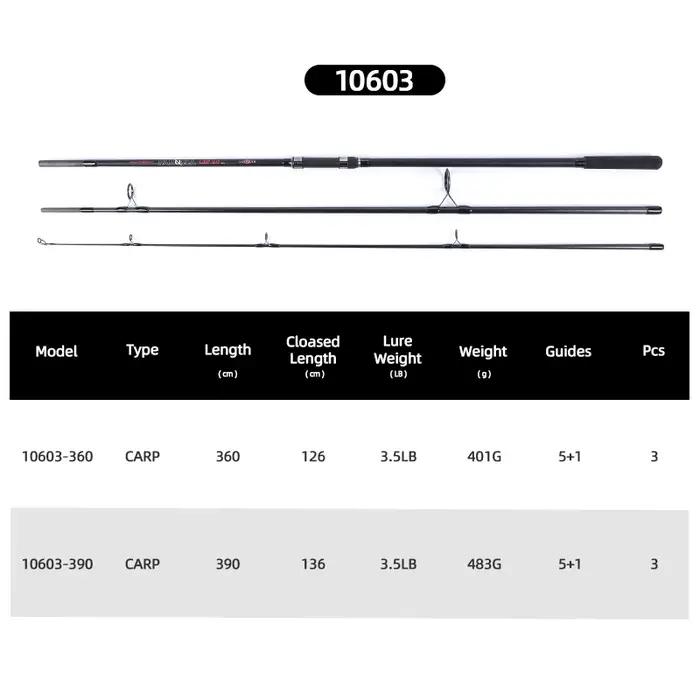 MIFINE PAROSSA CARP SPIN 3.5LB leurre canne à pêche 3.6 M/3.9 M moyen rapide en Fiber de carbone can