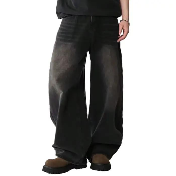 Jean quatre saisons pour hommes Version coréenne étudiant pantalons décontractés haute rue droit amp