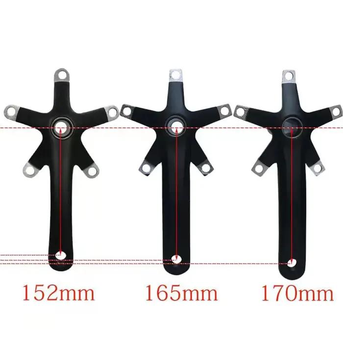 152mm 165mm 170mm 130BCD pédalier de vélo creux intégré simple vitesse 5 clous pliant vélo de route