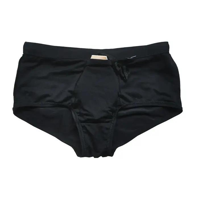 Maillot de bain homme boxer noir brésilien - Slip de plage sexy sportif uni sous-vêtements