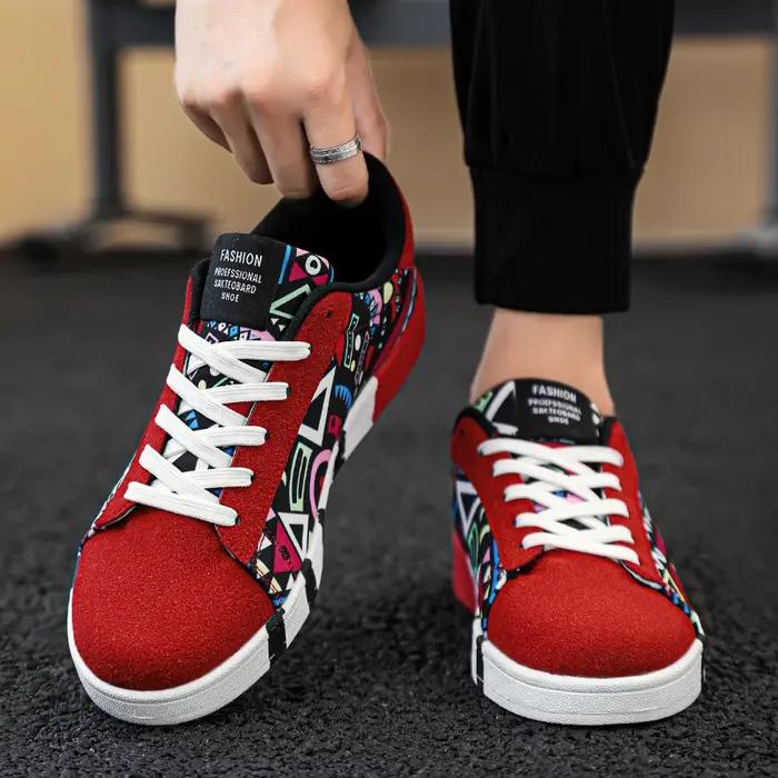 Chaussures à fond plat pour hommes, baskets d'extérieur colorées, confortables et coordonnantes, cha