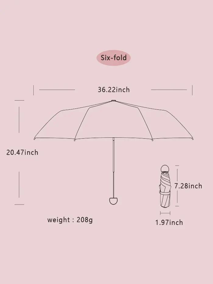Parapluie à capsules Portable ultraléger et Compact, Protection UV, Mini parapluie à cinq volets