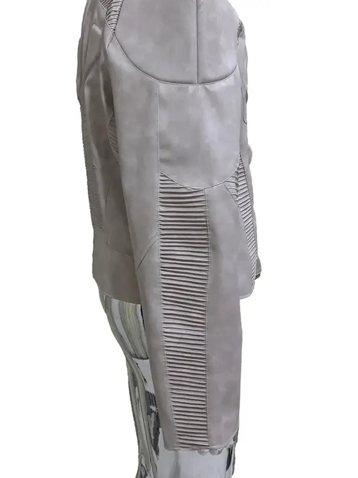 Veste en cuir Pu pour hommes, Cool, en détresse, exosquelette, épaulettes, luxe de styliste, vêtemen