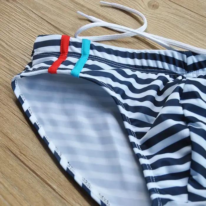 Superbody marque rayé maillots de bain sexy vente chaude maillots de bain boxeurs pour hommes maillo
