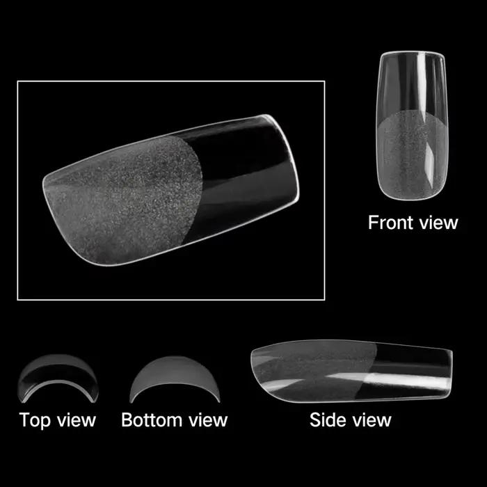 Embouts d'ongles carrés, 120 pièces, couverture complète artificielle, pointes de Gel souples et cla