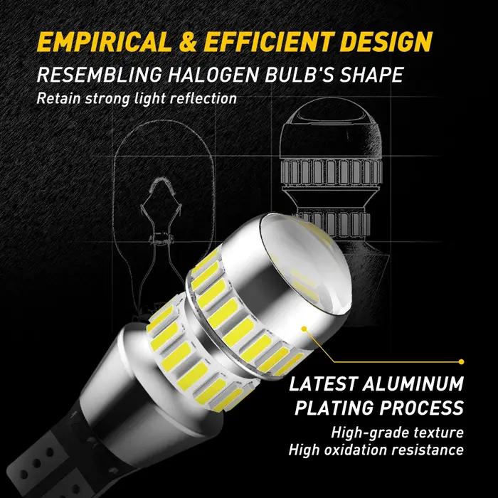 AUXITO 2 pièces 2000LM T15 lampe à LED lumière W16W LED Canbus sans erreur 4014 42-SMD 912 921 ampou