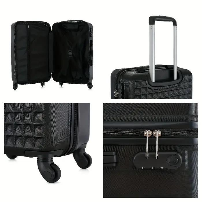 Ensembles de bagages à roulettes rigide ABS 4 pièces (18/23/27 pouces + étui à cosmétiques 13 pouces
