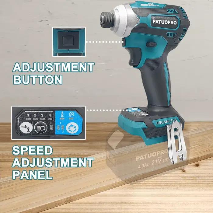 Makita-Visseuse à percussion électrique sans fil, sans balais, aste, hexagonale, sans batterie, 4 vi