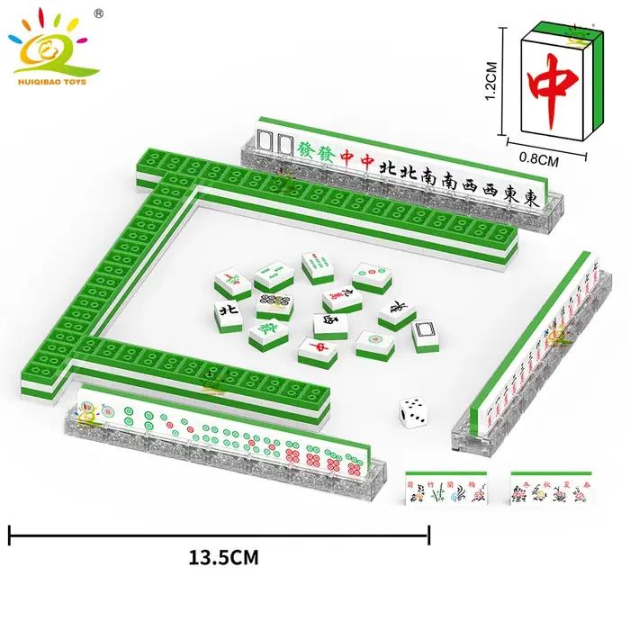 HUIQIBAO-Mini décennie s de Construction MOC Mahjong pour Enfant, Jeu de Société, 292 Pièces