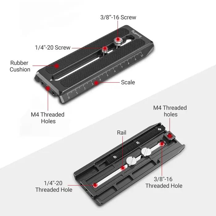 SmallRig Manfrotto plaque de dégagement rapide pour DJI RS3 /RS3 Pro/RS 2/RSC 2/RS 4/RS 4Pro/Ronin-S