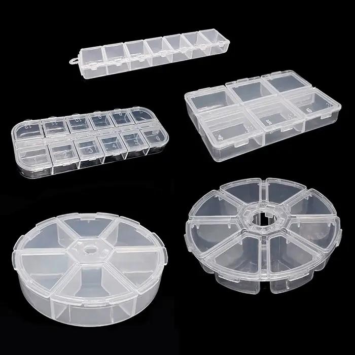 1Pc 6/8/10 grille en plastique pilule médecine support de la boîte organisateur de stockage conteneu