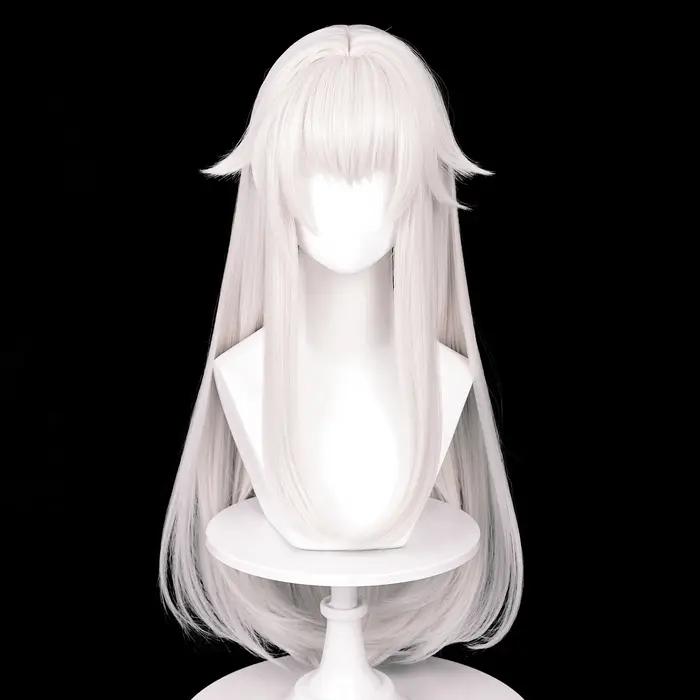 MSIWIGS – perruques de Cosplay synthétiques longues et lisses, cheveux blancs résistants à la chaleu