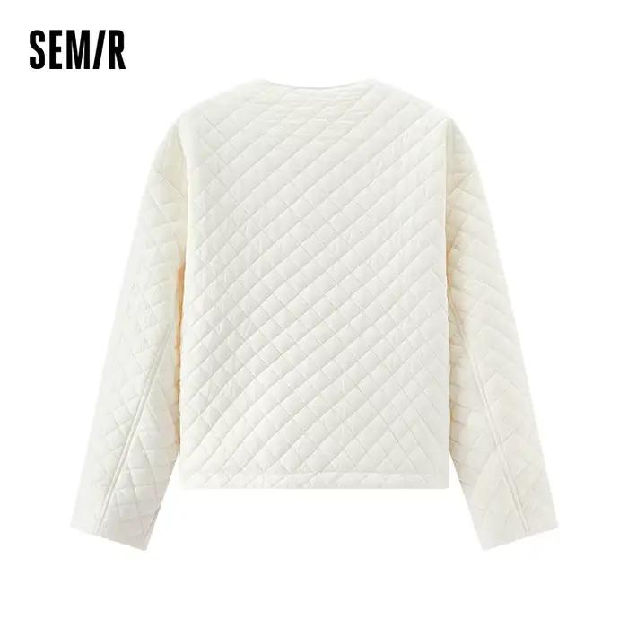 Semir manteaux femmes rembourré texturé diamant couche intérieure ample décontracté 2025 hiver cordo