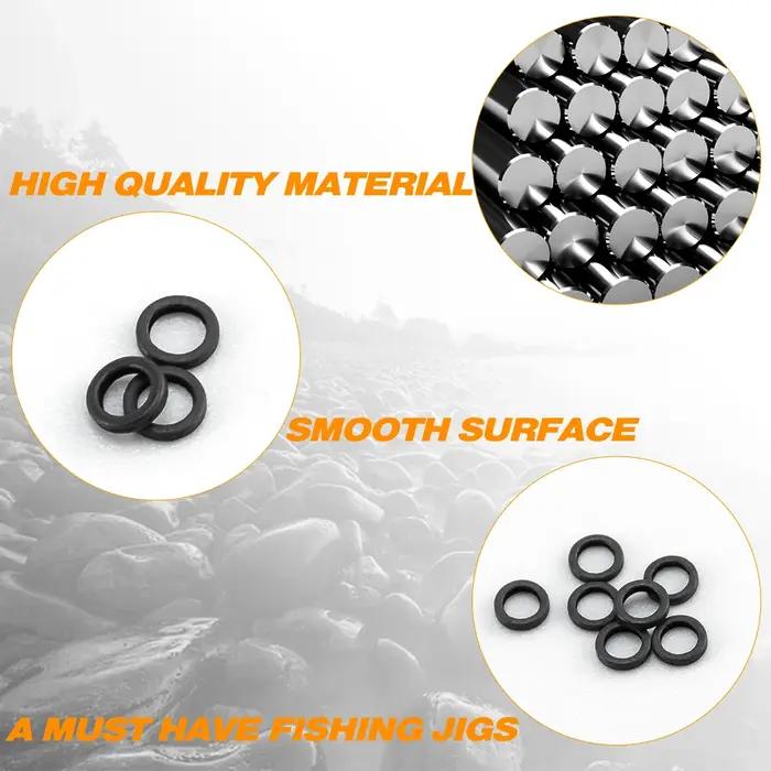 50pcs anneau de tippet de pêche à la mouche 2/2.5mm solide en acier inoxydable nymphe humide sec cha