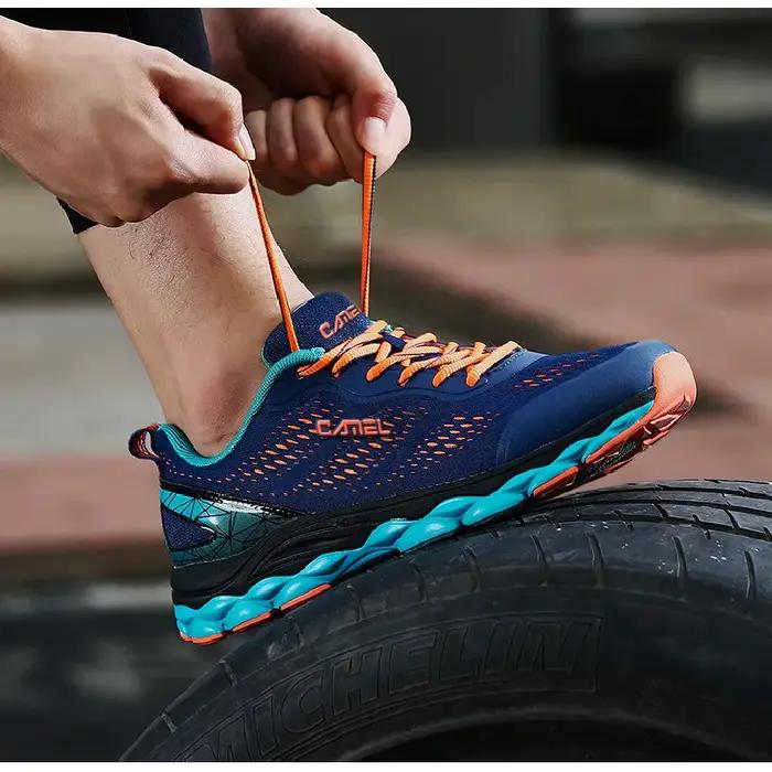 Chaussures de course homme GOLDEN CAMEL - Maille légère absorbant les chocs pour jogging et marche