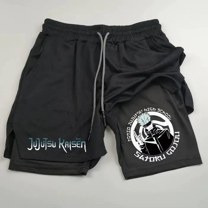 Short de sport à Double couverture, vêtements d'entraînement physique pour hommes, musculation Sho A