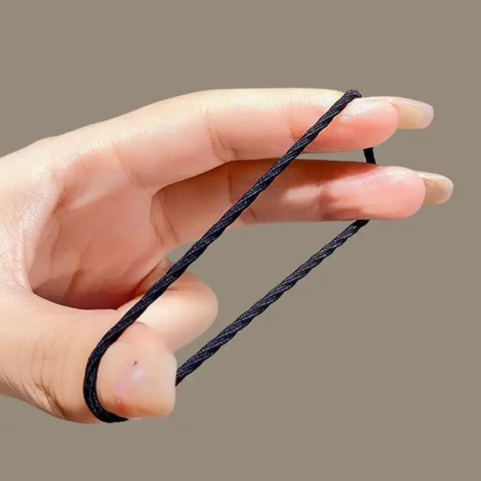 100 pcs/lot bandes de cheveux Scrunchie couleur unie élastique élastique bandeau de cheveux cravate