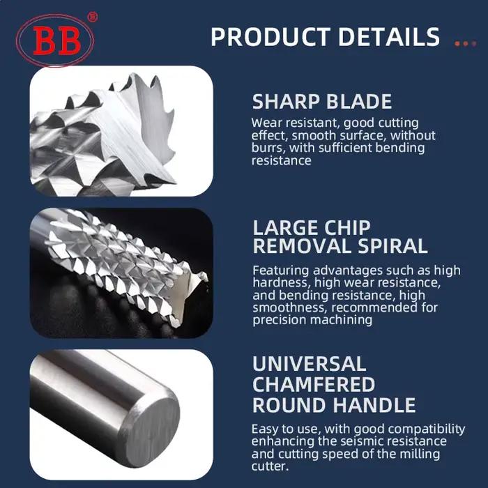 BB fraise à maïs CNC bricolage outil de coupe carbure monobloc gravure routeur Bits PCB bakélite fib