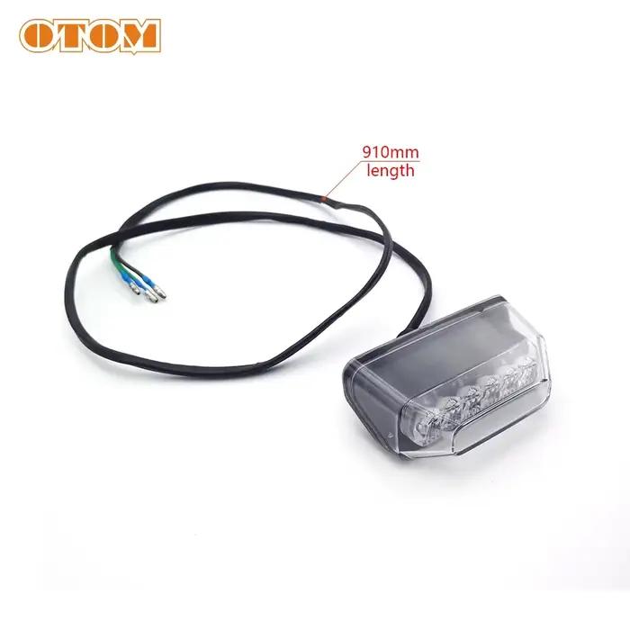 OTOM 19-21 moto garde-boue arrière feu arrière 12V LED feu arrière frein arrêt plaque d'immatriculat