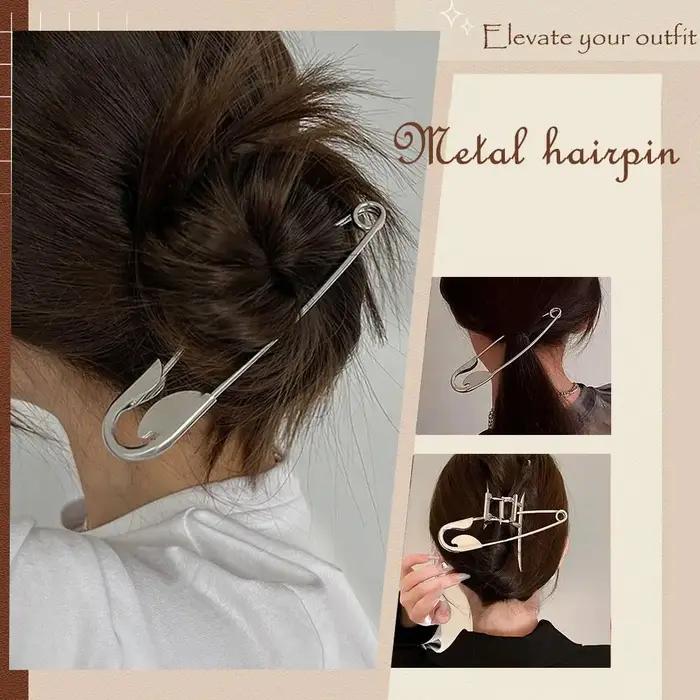 Barrettes à griffes en métal pour femmes et filles, grande épingle de sûreté, accessoires pour cheve