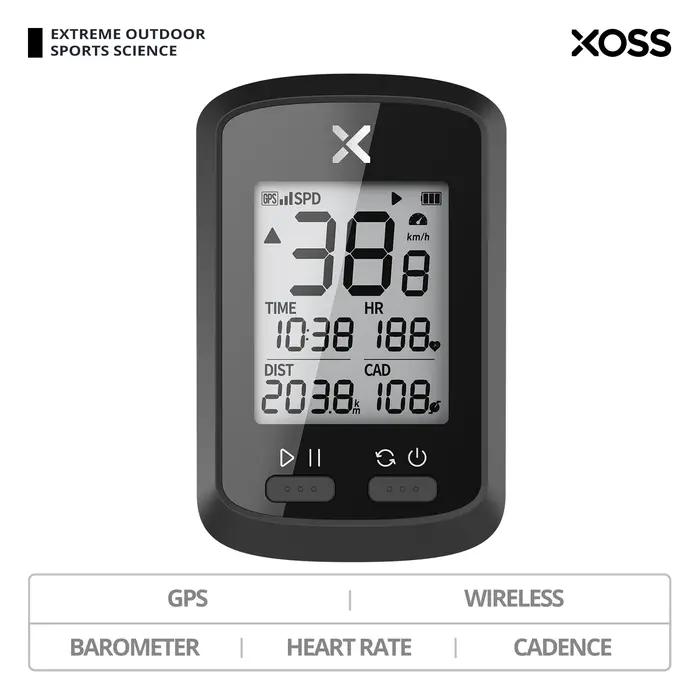 Ordinateur de vélo XOSS G/G Plus avec GPS intégré pour cyclistes amateurs et professionnels, compteur de vitesse et altitude, résistant aux intempéries, idéal pour les courses et les entraînements de VTT et de vélo de route