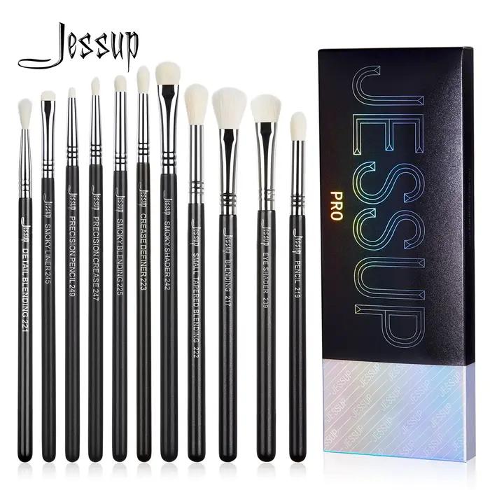 Jessup-Ensemble de pinceaux pour les yeux, pinceau de maquillage pour fard à barrage, mélange synthé