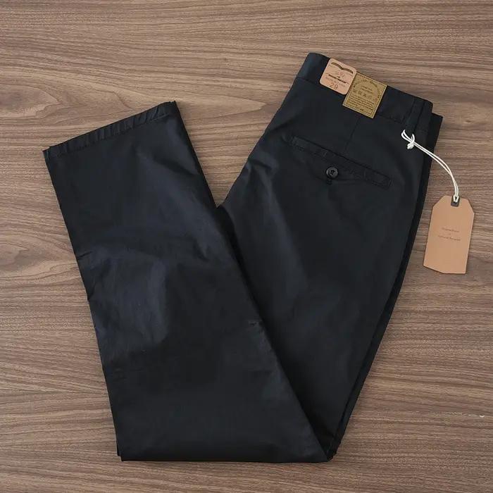 Pantalon décontracté rétro américain pour homme, 2024 coton, mince, micro élasticité, simple, affair