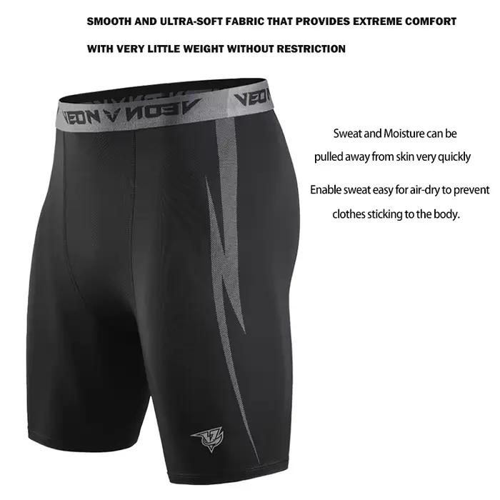 Short compression homme noir sportif - Spandex running athlétique sous-vêtement performance
