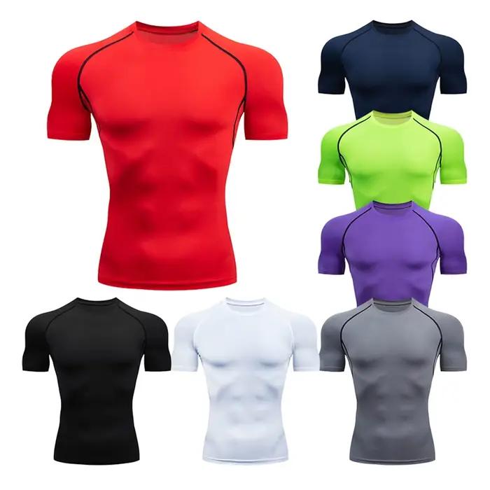 Chemise compression homme football - Séchage rapide, protection éruptions cutanées sport
