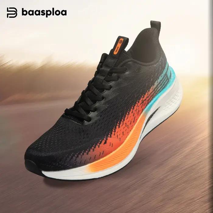 Baasploa hommes Jogging chaussures de sport plaque de carbone professionnel amorti baskets mâle exté