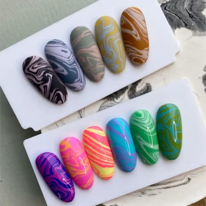 Plaques d'estampage pour ongles 12x6cm, modèle d'estampage pour Nail Art à rayures en marbre françai