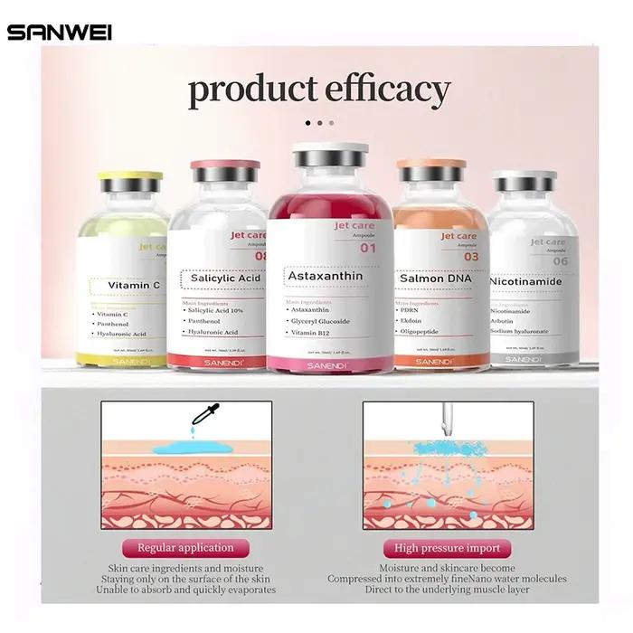Ampoule de soin pour le visage, Essence PDRN, saumon, oxygène, tige cellulaire, blanchissant, Anti-â