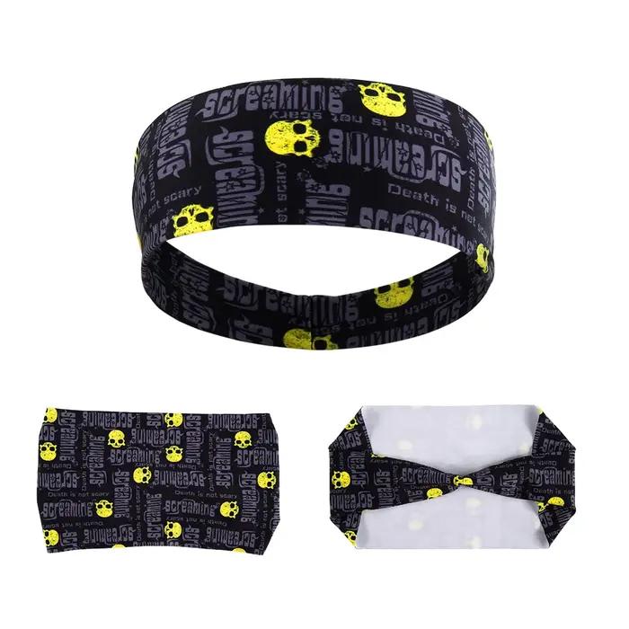 Bandeau gothique crâne bandeau de sueur Sport tête bandeau de cheveux entraînement Tennis Fitness jo
