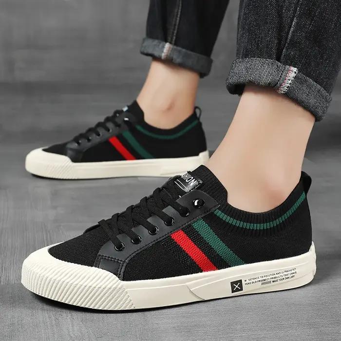 Chaussures d'entraînement d'intérieur confortables et respirantes pour hommes, baskets souples et lé
