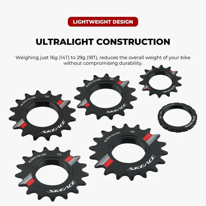 SKEACE vélo à pignon fixe 13T 14T 15T 16T 17T 18T cyclisme Cog Fixie piste vélo volant d'inertie à v