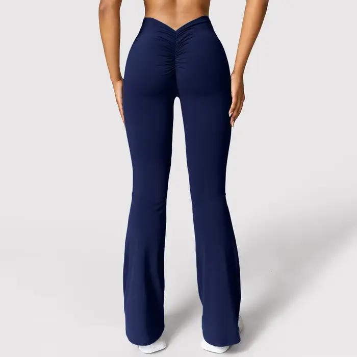 Mode Micro corne Leggings femmes v-back taille pantalons de sport taille haute Push Up fesses pantal