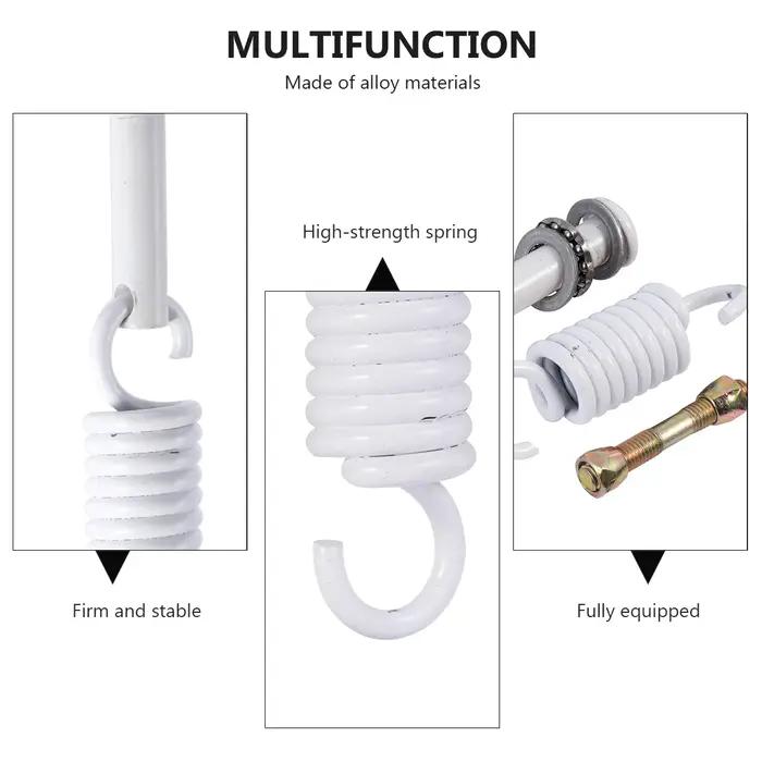 Crochet à ressort en acier inoxydable, pièces de hamac, mousqueton pivotant de remplacement, ensembl