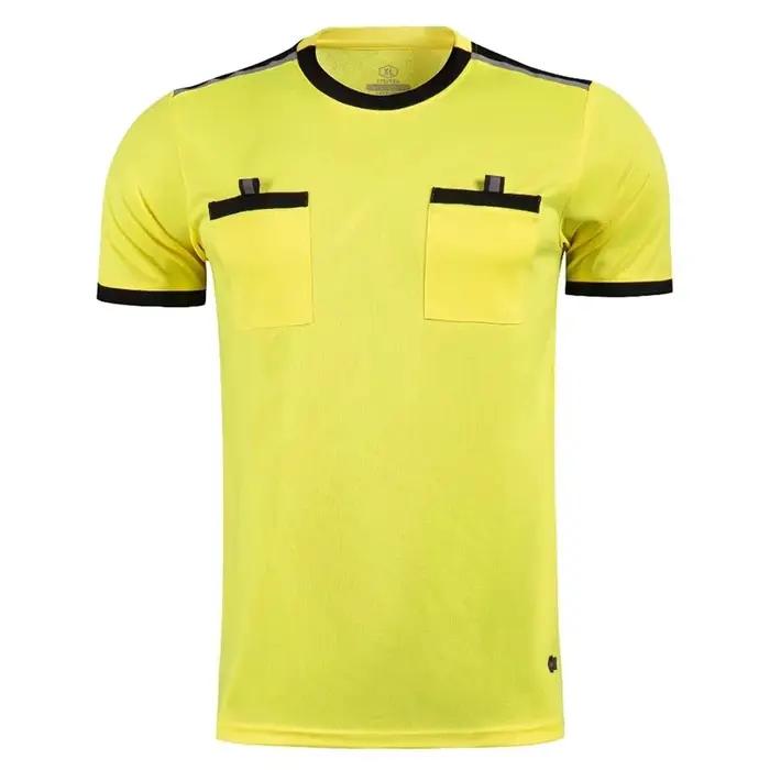 Uniformes d'arbitre professionnels pour hommes, maillots de football avec poches, chemise d'équipe à