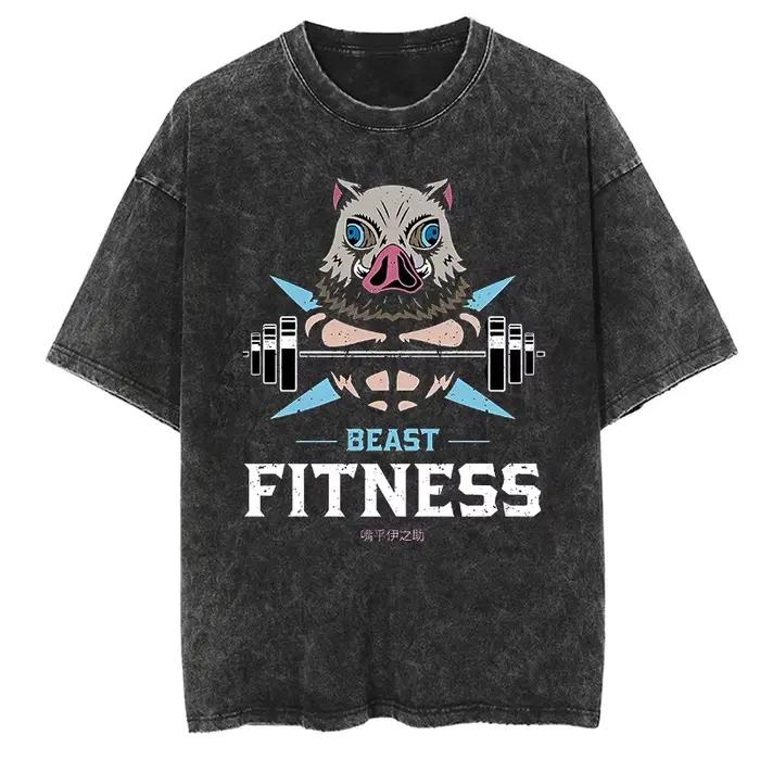 Graphique décontracté surdimensionné coton t-shirts pour hommes femmes entraînement Fitness T-Shirt