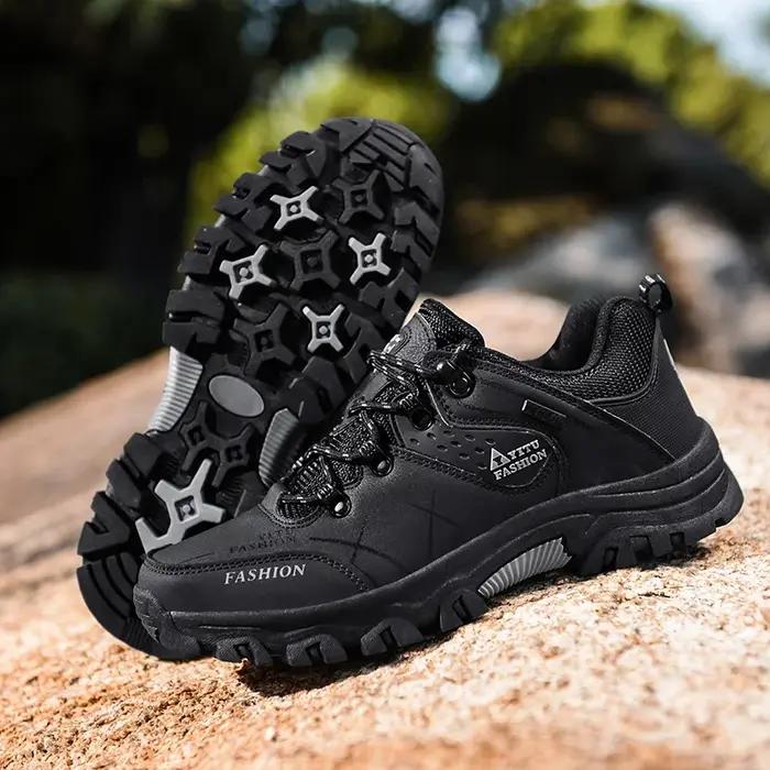 Chaussures homme 2025 imperméables randonnée alpinisme - Baskets cuir semelle épaisse confortables