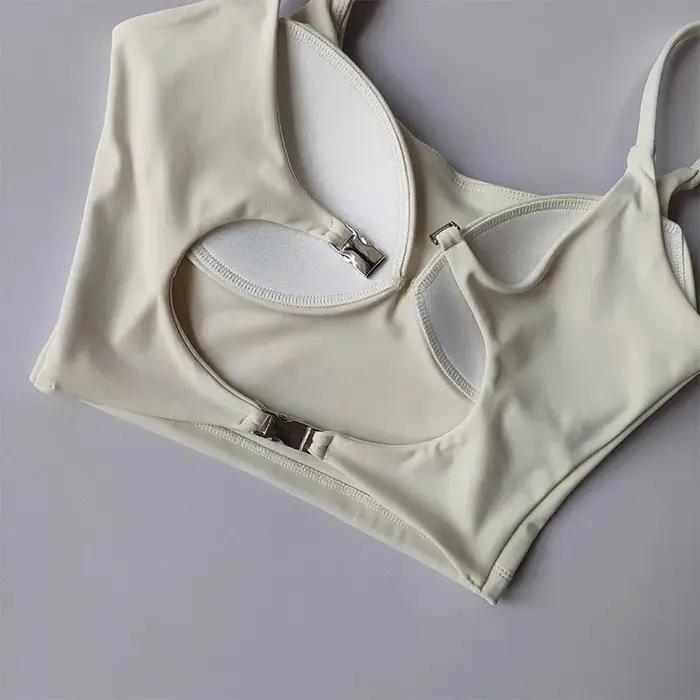 Soutien-gorge de Yoga et de Fitness pour femmes, nouvelle sangle arrière intégrée, gilet de sport, s