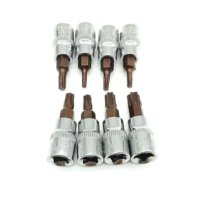 Embouts de tournevis Torx 1/4 pouces, douille d'entraînement, outils manuels, embouts de tournevis à
