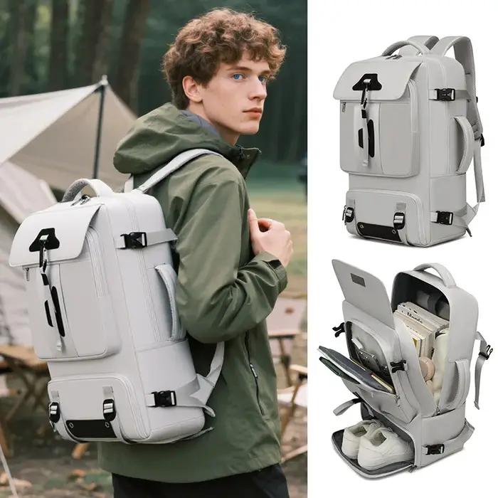 Sac à dos de voyage de loisirs de grande capacité, léger et résistant aux éclaboussures, sac à dos d