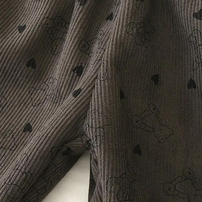 Pantalon unisexe doublé polaire pour enfants, collection Printemps 2026, motif rétro à pois, pour ga