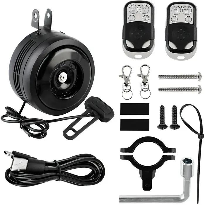 125db USB rechargé vélo cloche électrique moto Scooter vélo électrique klaxon sûr antivol alarme clo