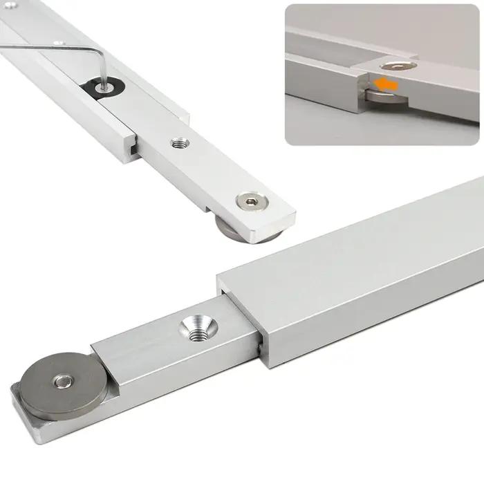 Pistes en T en alliage d'aluminium, fente de piste d'onglet et barre d'onglet, scie de Table couliss