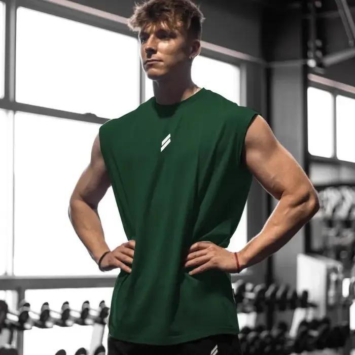 Débardeur de sport d'été pour hommes, respirant, coupe ample, T-shirt sans manches, gilet à séchage