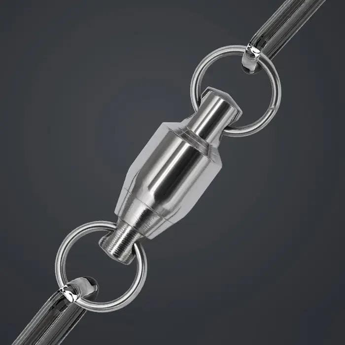 Chrdyuju-Émerillons de pêche à roulement en acier inoxydable, connecteur de baril, accessoires de pê